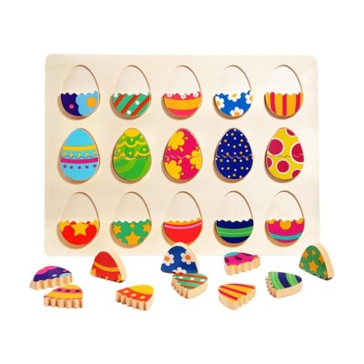 Дървен пъзел великденски яйца