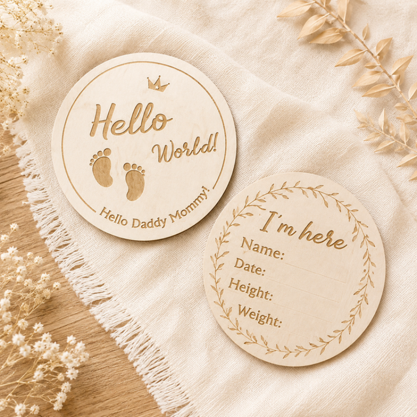 Дървена табелка „ Hello World”